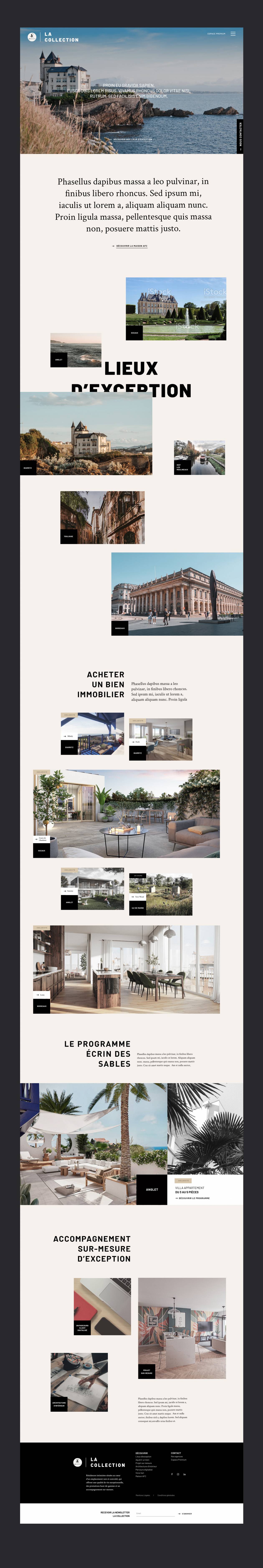 Home page - site immobilier luxe AFC